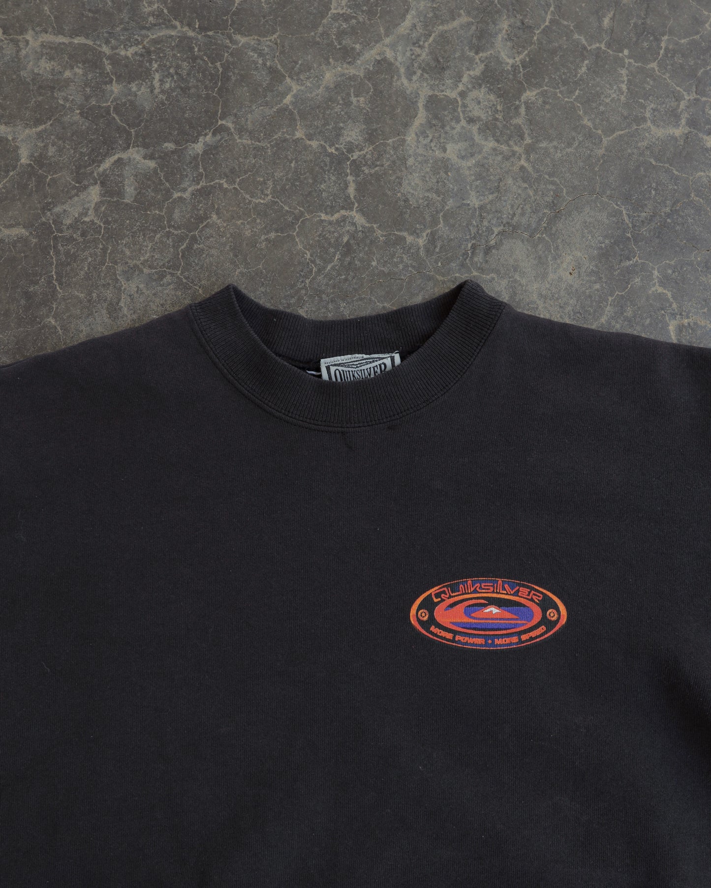 90s Quiksilver More Speed More Power Crewneck Sweatshrt - M