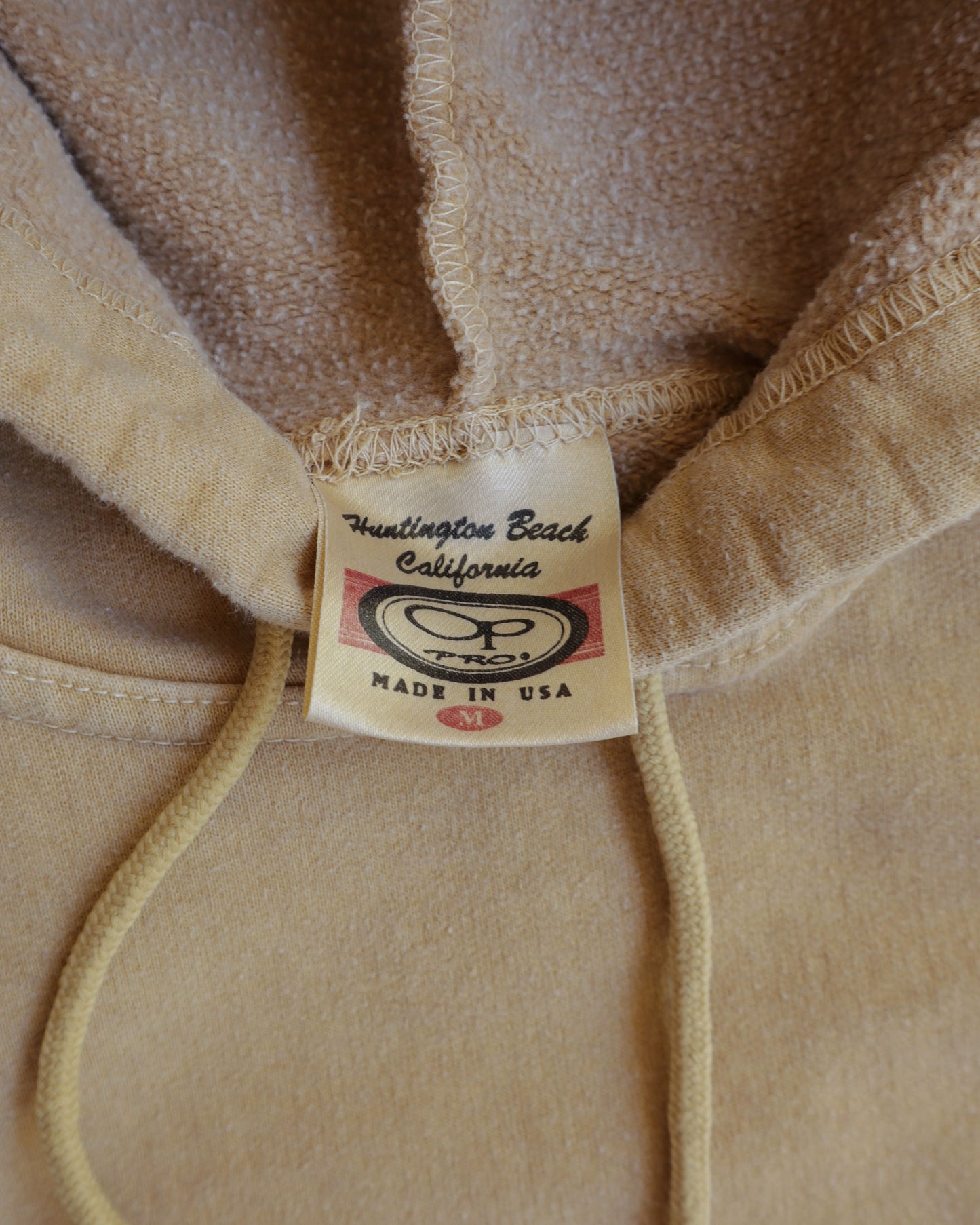 80s Ocean Pacific Pro Tan Boxy Hoodie - M