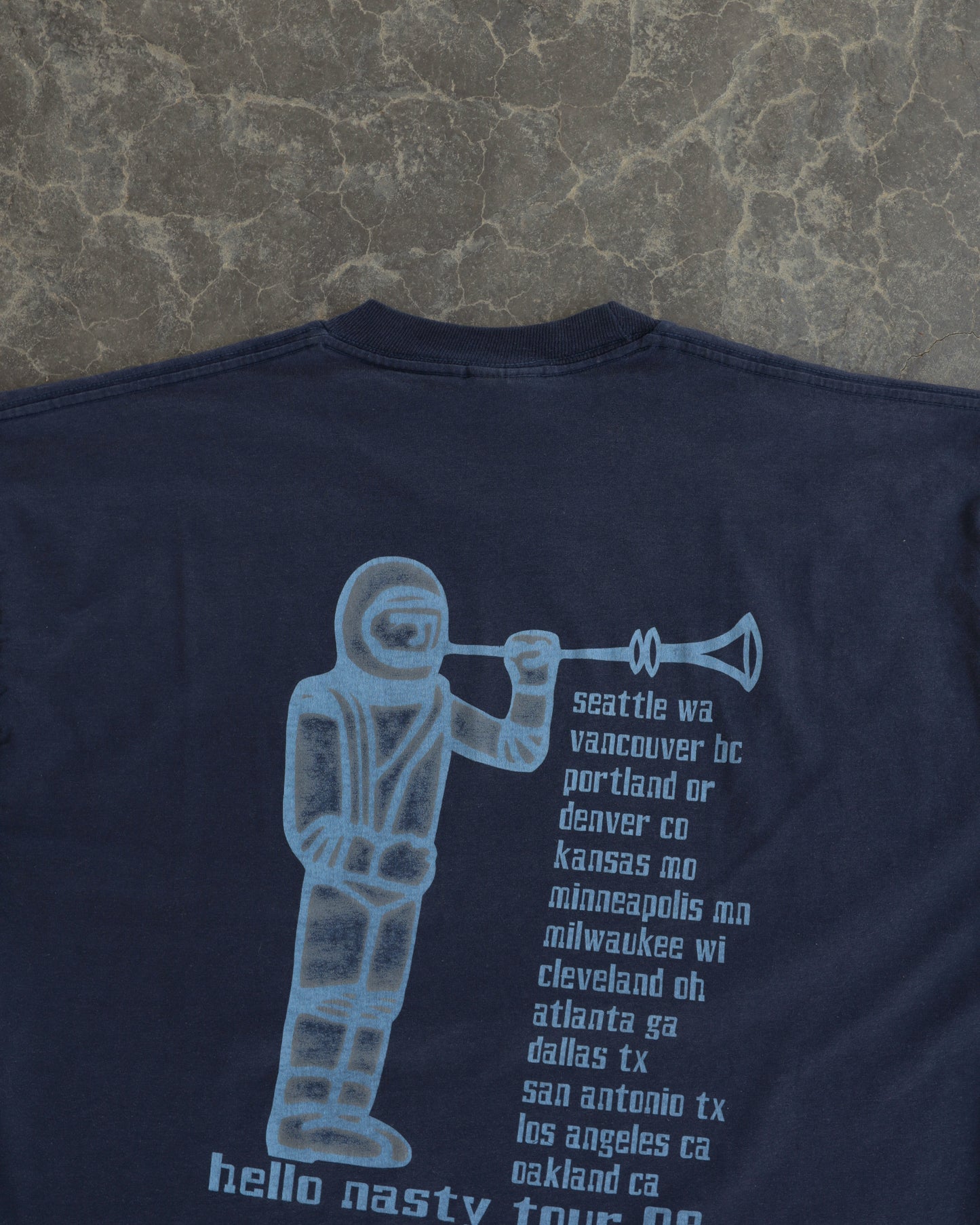 90s Beastie Boys Faded Navy Tee - L