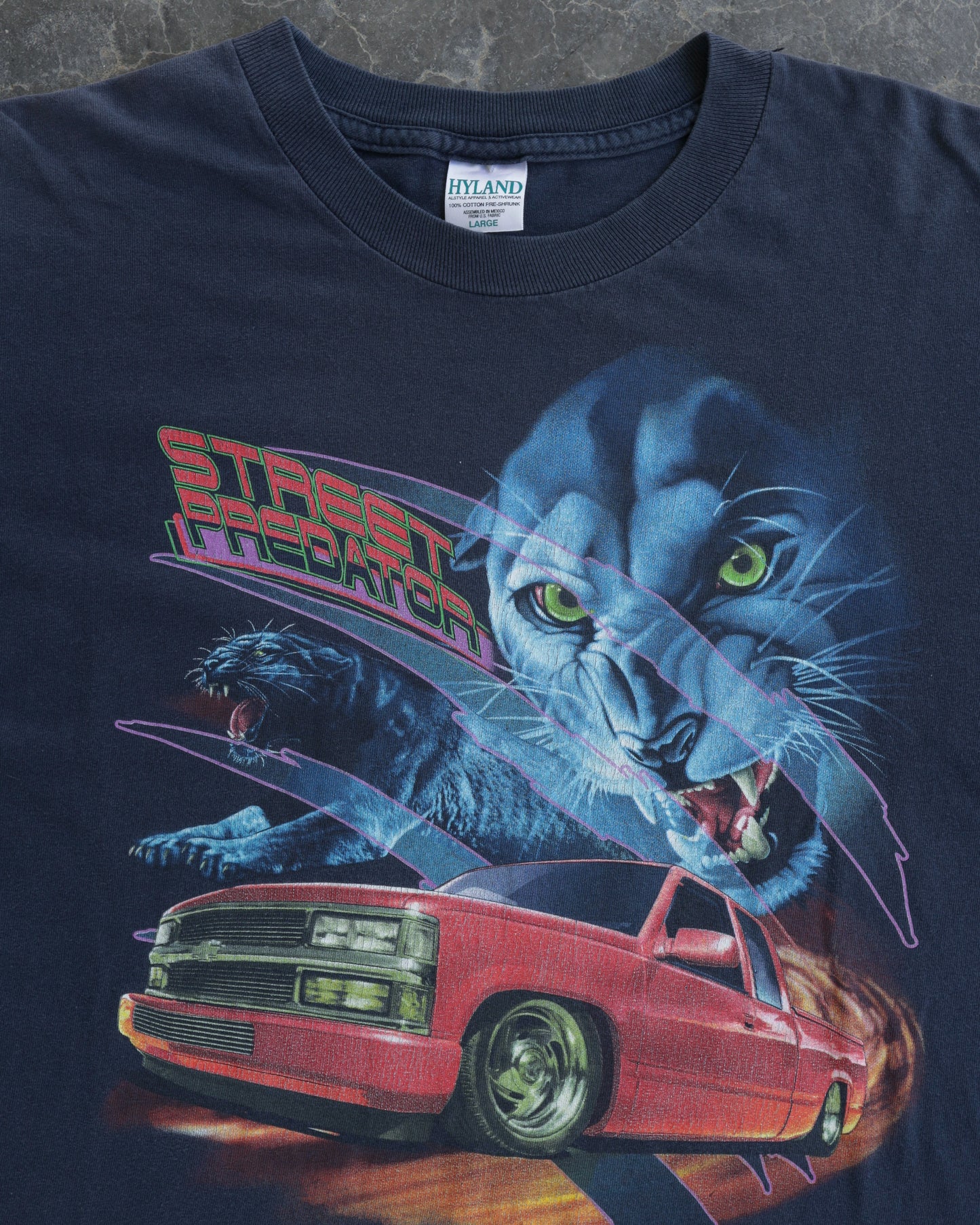 90s Chevrolet Street Predator Faded Navy Tee - L