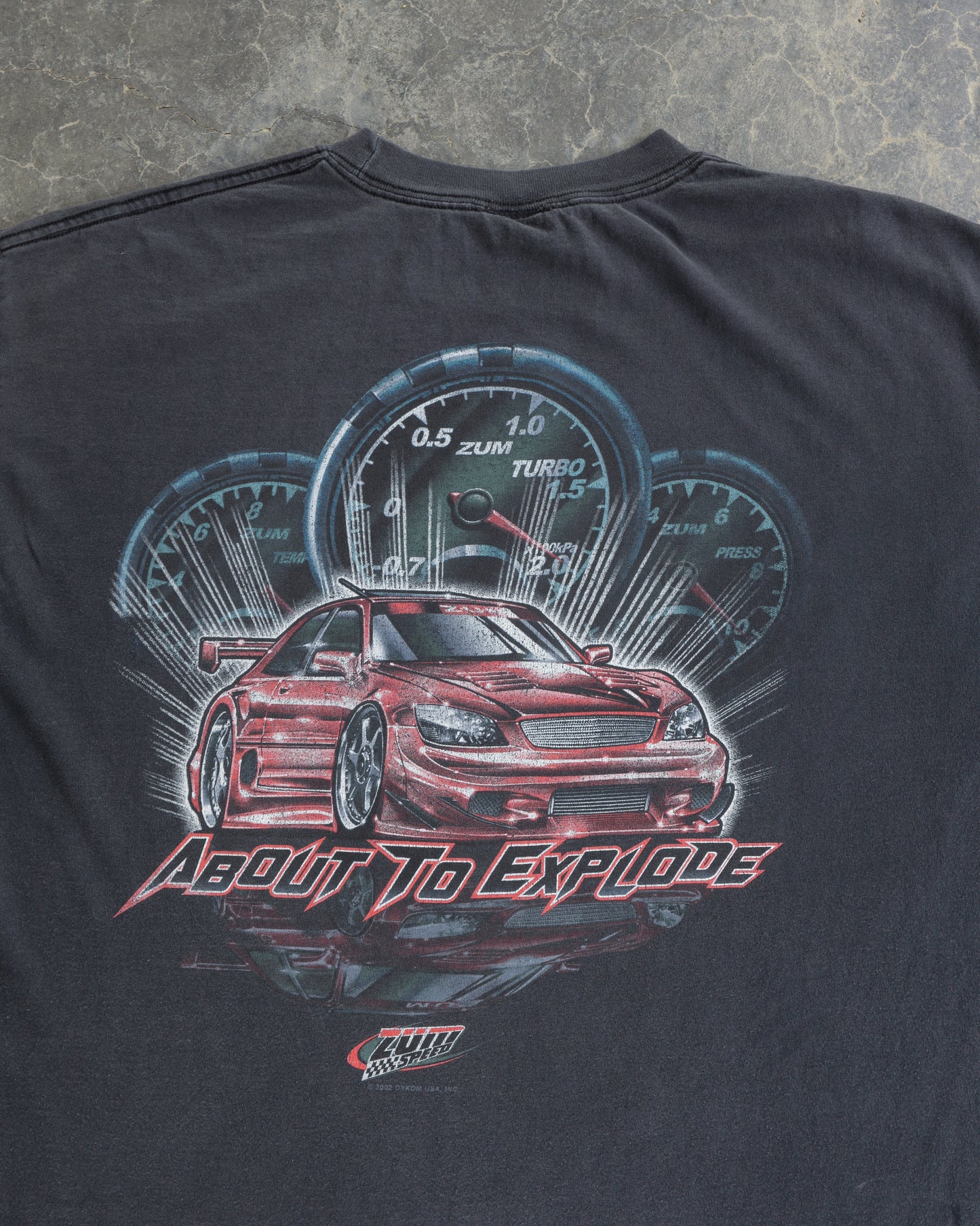 00s JDM ZUM Speed Faded Black Tee - XL