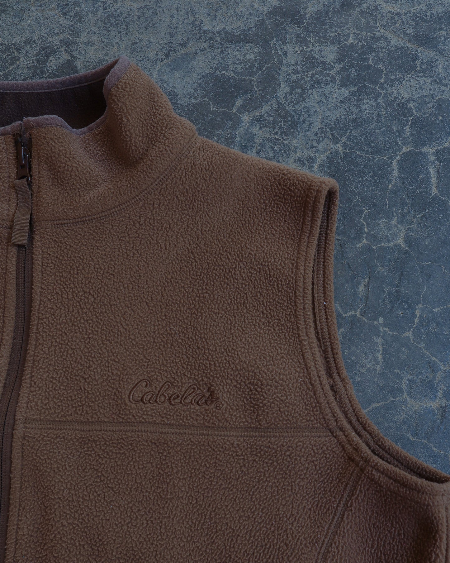 00s Cabelas Caramel Fleece Vest - S