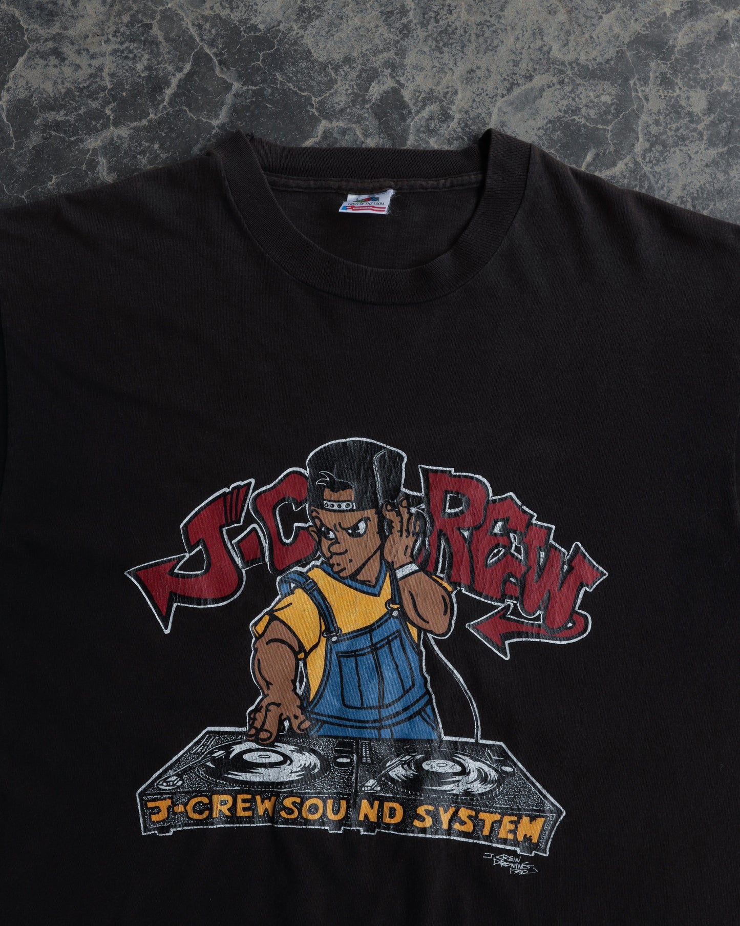 90s J Crew Sound System DJ Tee - L