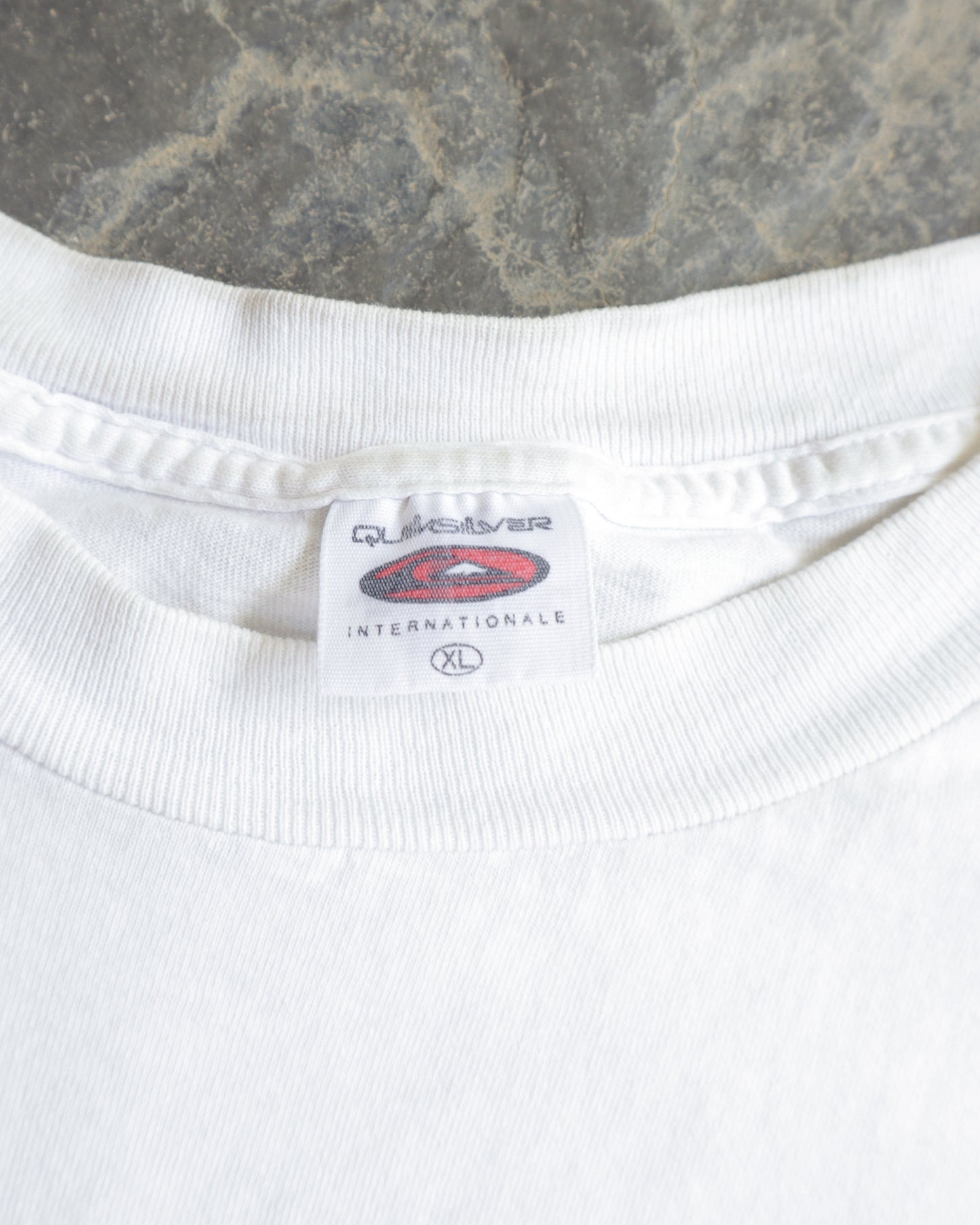90s Quiksilver Logo White Tee - XL