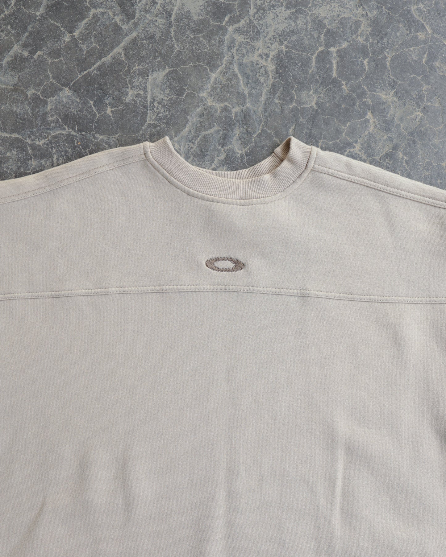90s Oakley Software O Beige Crewneck - L