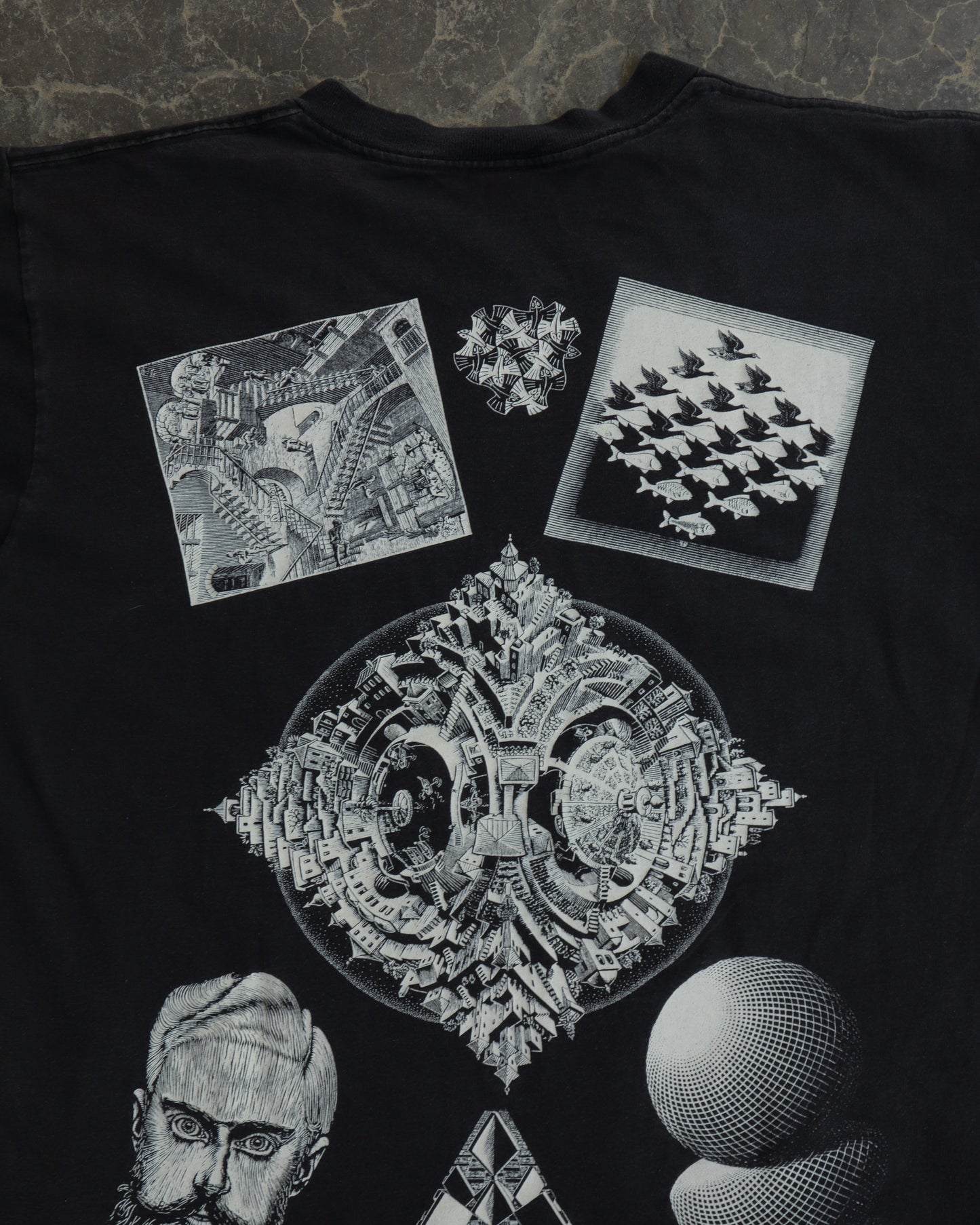 90s MC Escher AoP Tee - L
