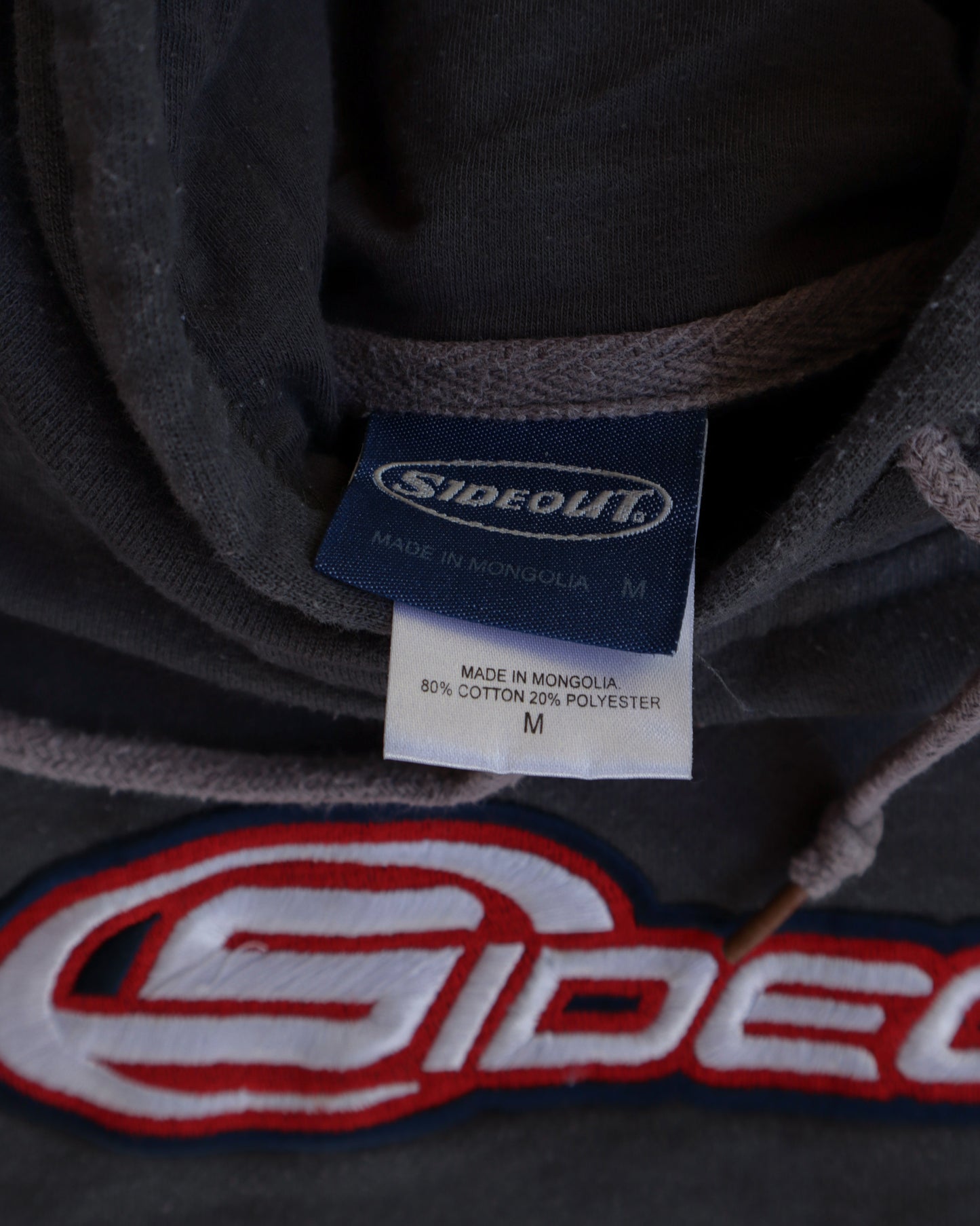 00s Sideout Faded Black Boxy Hoodie - M/L