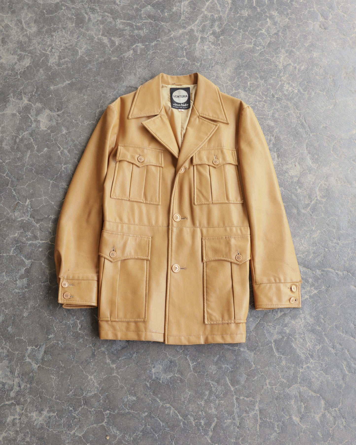 80s Ventura Hide Trench Leather Jacket - Women’s S