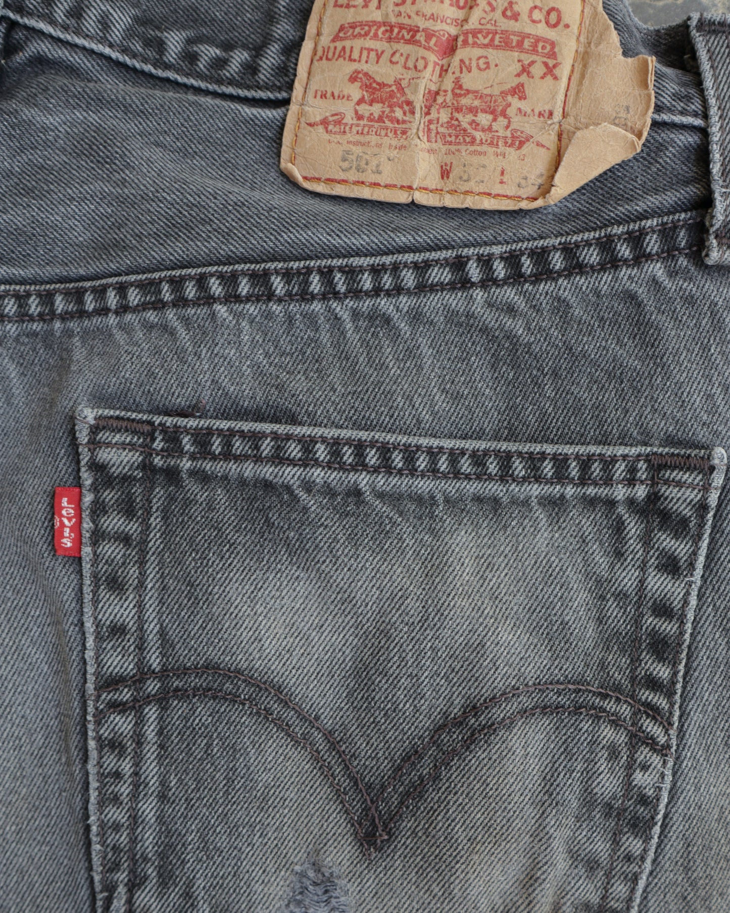 00s Levis 501 Faded Gray Denim Pants - 32 x 34