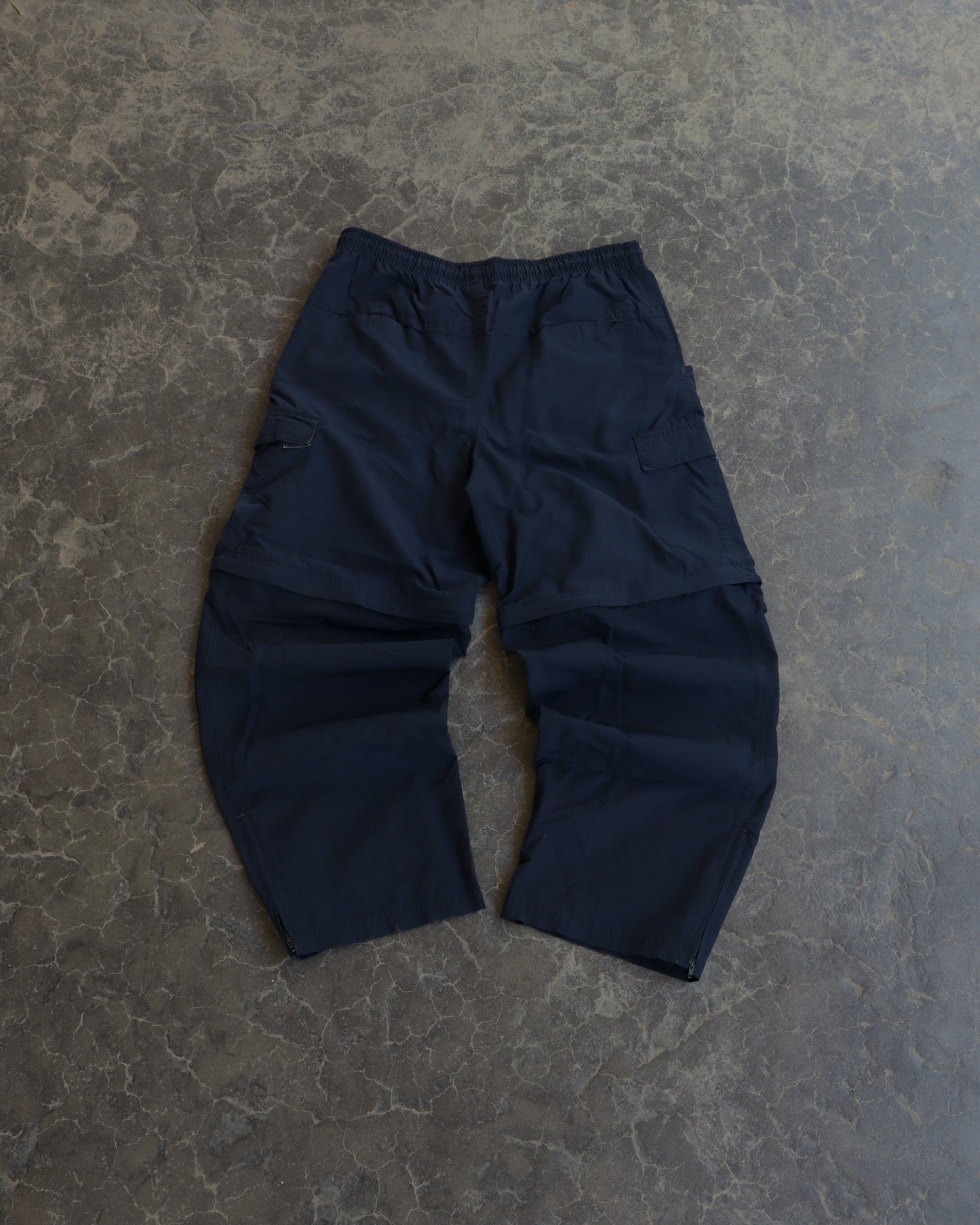 00s Surf Soul Convertible Wide Leg Navy Beach Pants - M