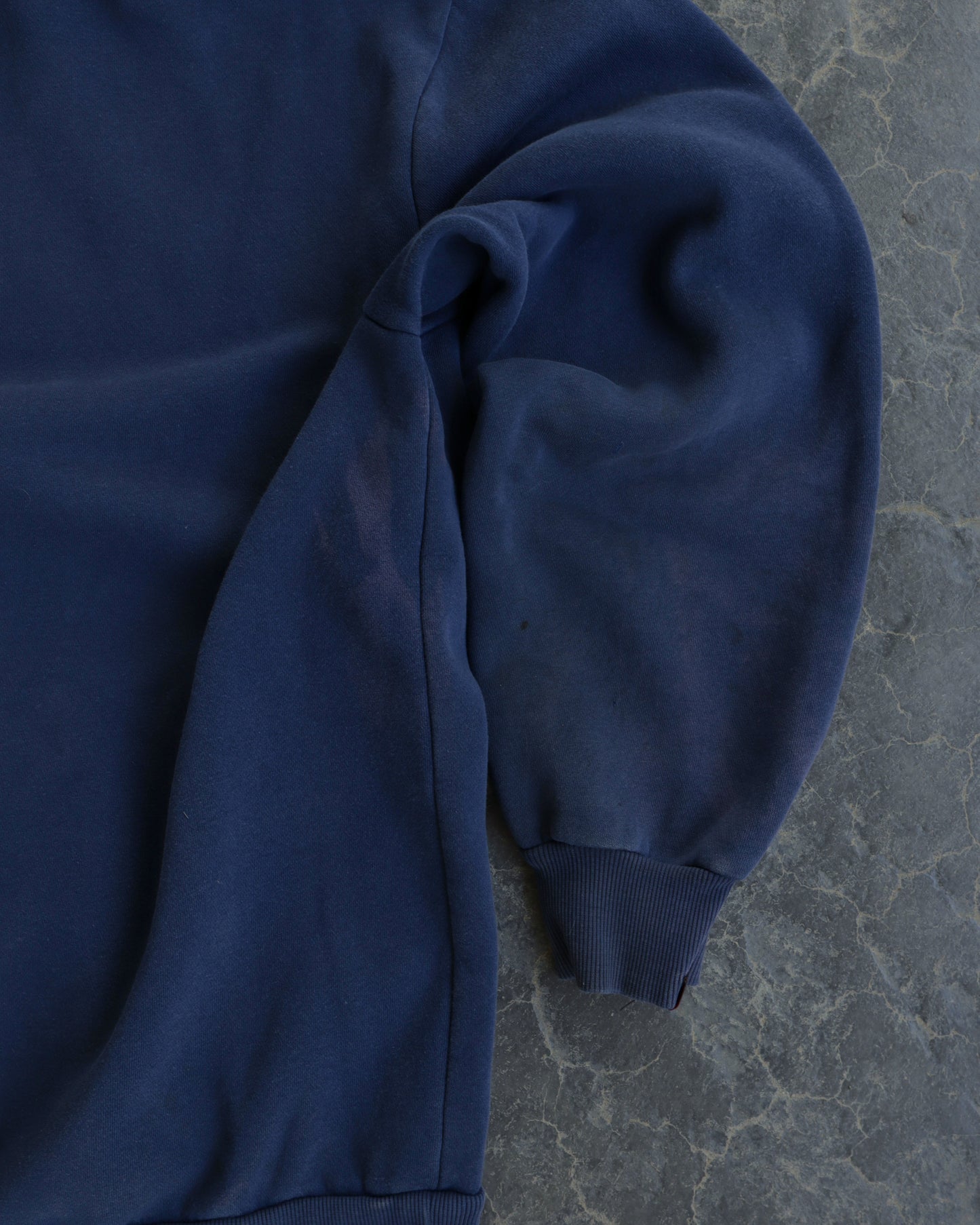 90s FUBU Embroidered Logo Navy Hoodie - XXL