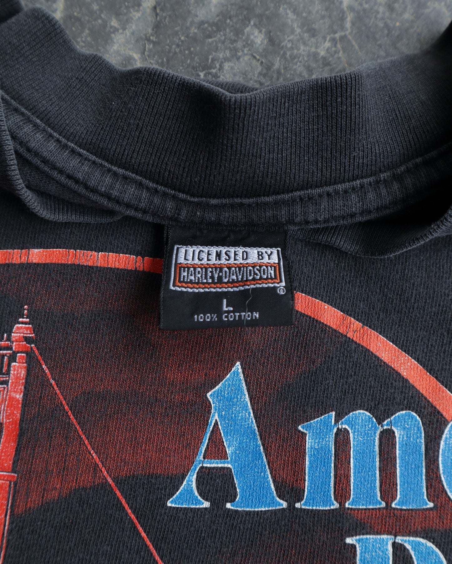 90s Harley Davidson American Pride Golden Gate Bridge Tee - L