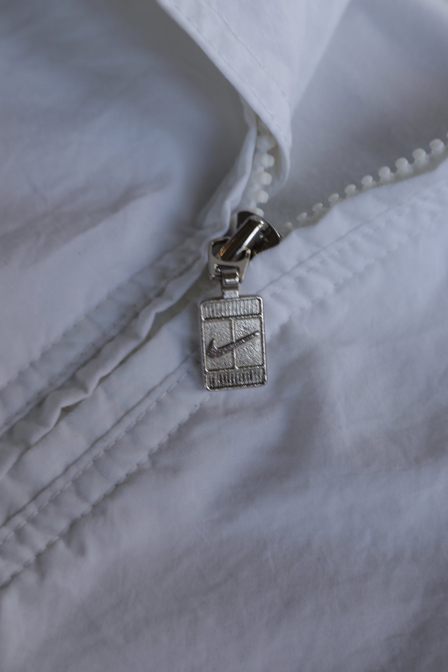 90s Nike Court White Full Zip Vest - L