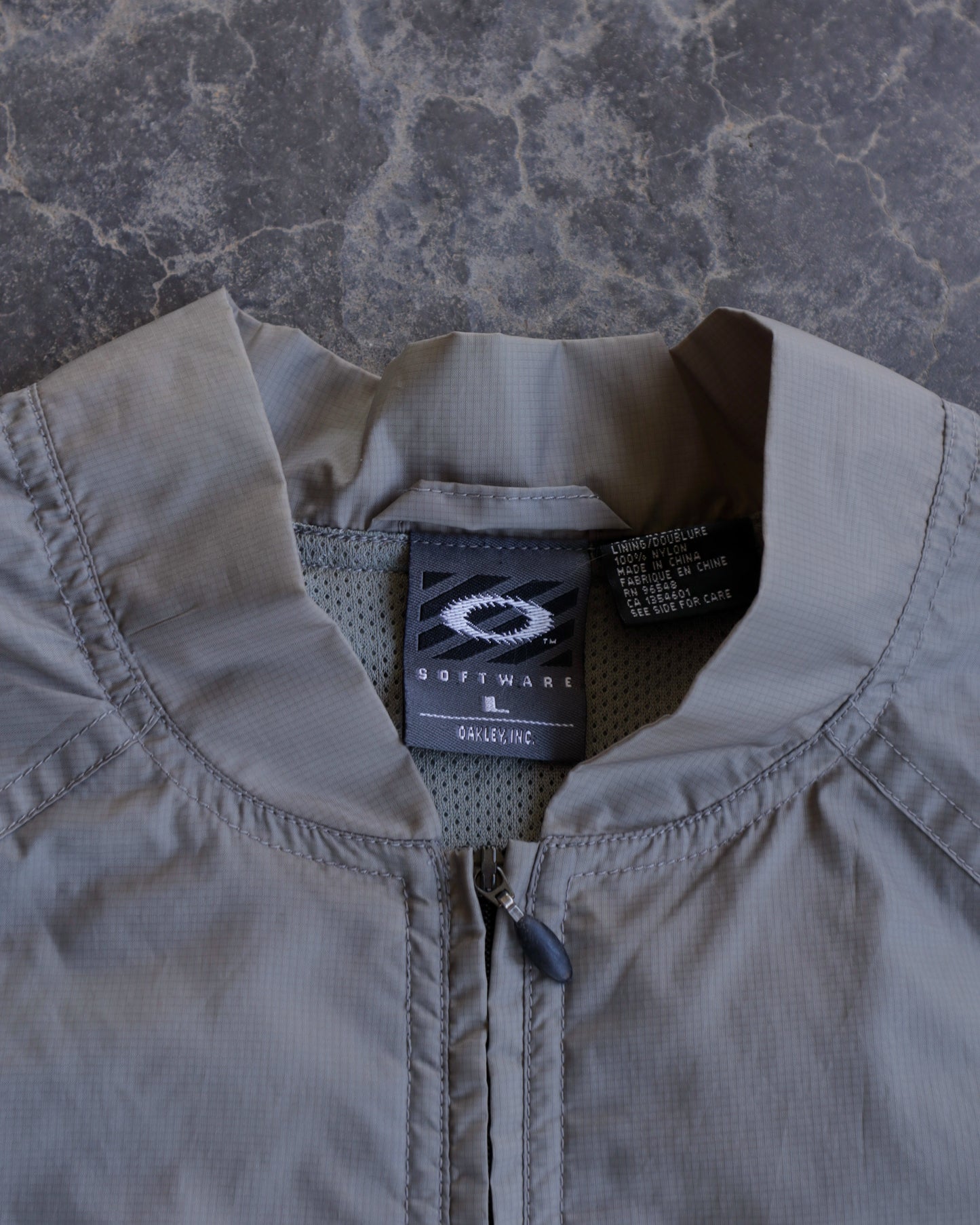 90s Oakley Software Mock Neck Windbreaker Jacket - L