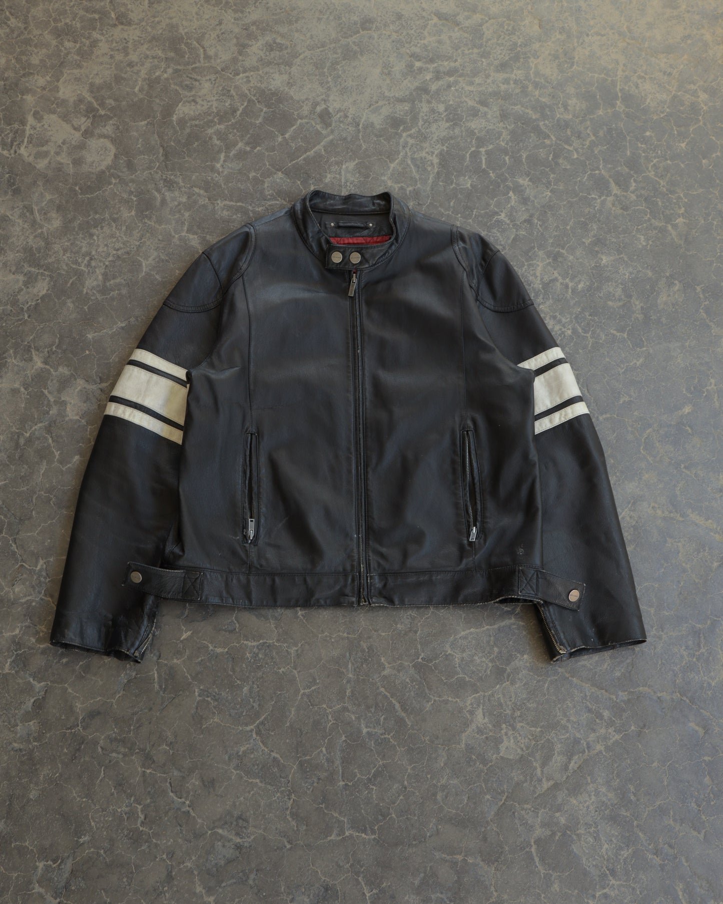00s Arizona Racing Leather Jacket - L