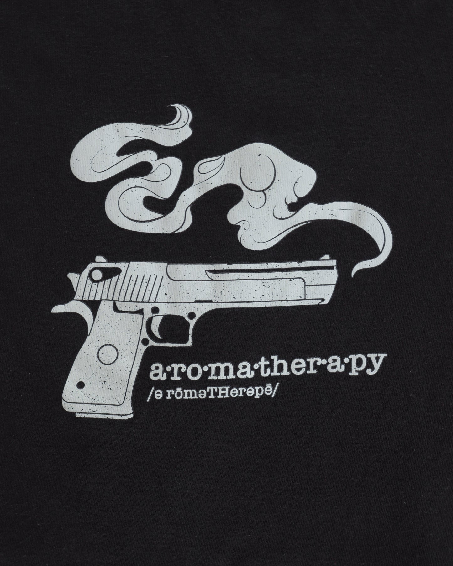 90s Aromatherapy Gun Black Tee - XXL
