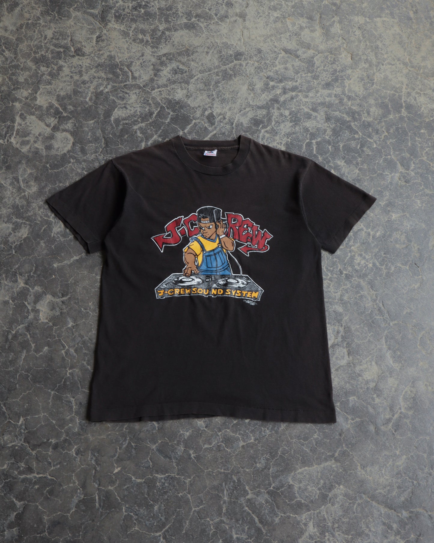 90s J Crew Sound System DJ Tee - L