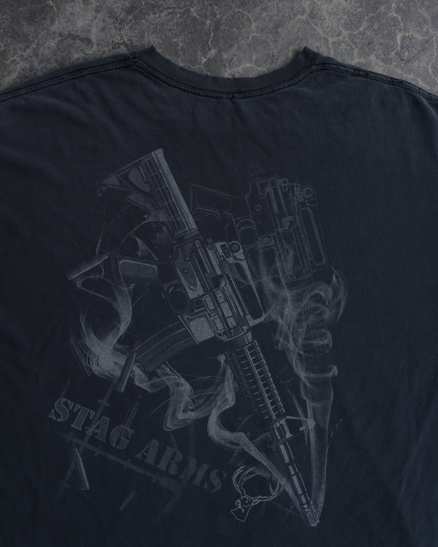 00s Stag Arms AR Faded Navy Tee - XL