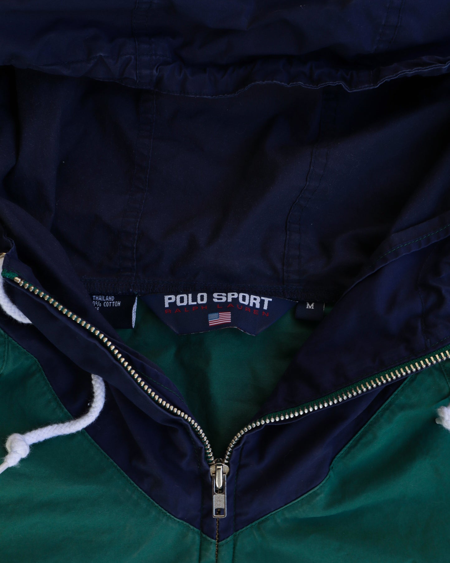 90s Polo Sport Windbreaker Hooded Jacket - M