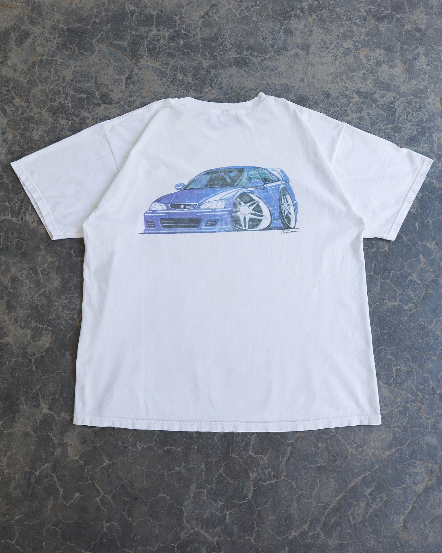 90s Powered by Honda JDM White Tee - L
