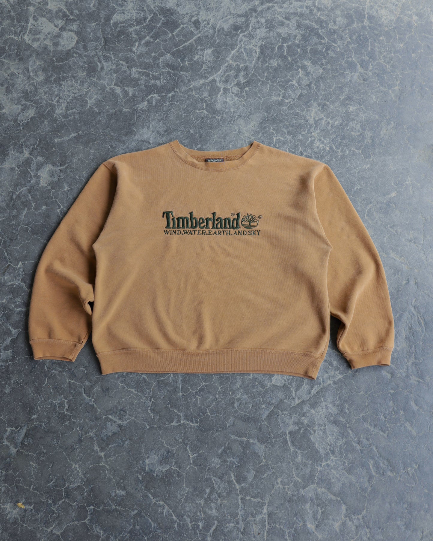 90s Timberland Wind, Water , Earth, Sky Brown Crewneck - L