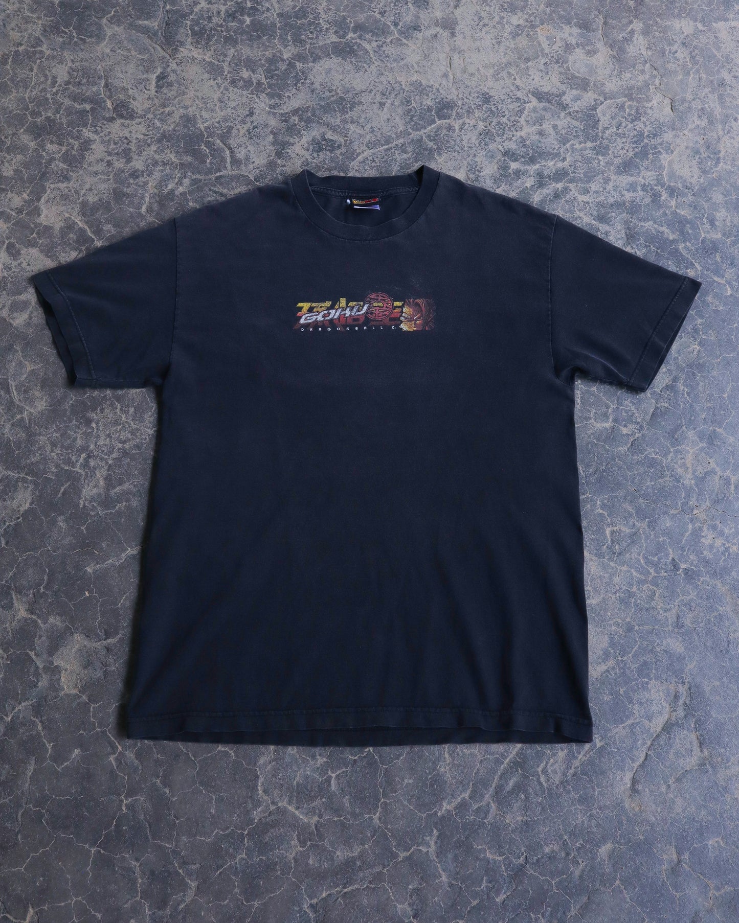 00s DBZ Goku Faded Black Tee - L