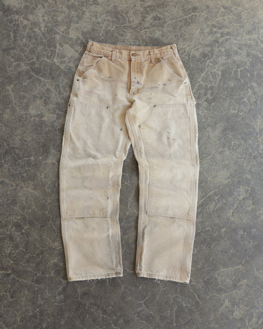 00s Carhartt Faded Tan Double Knees Pants - 31 x 32