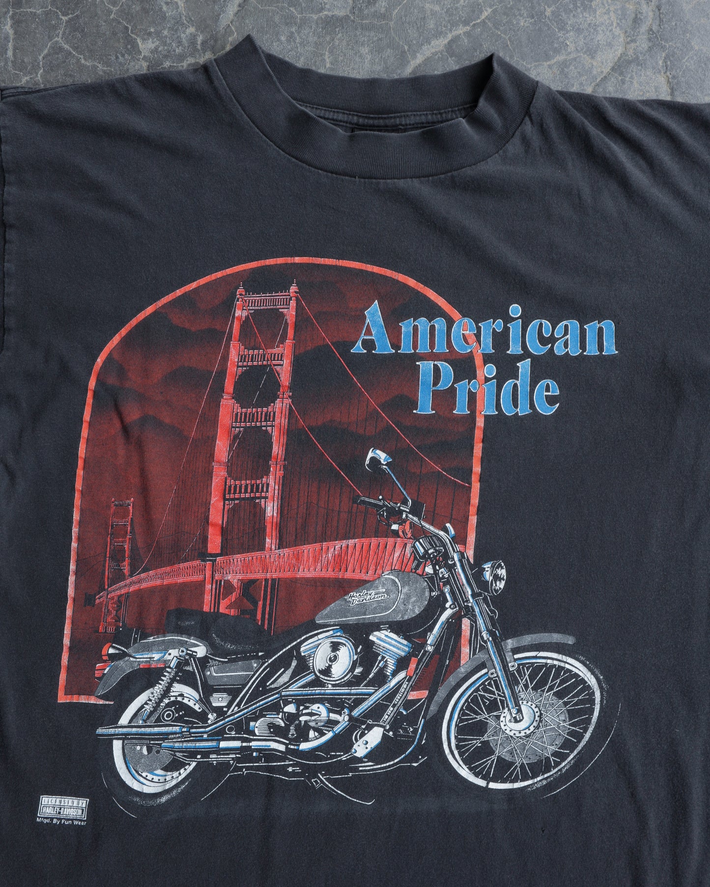 90s Harley Davidson American Pride Golden Gate Bridge Tee - L