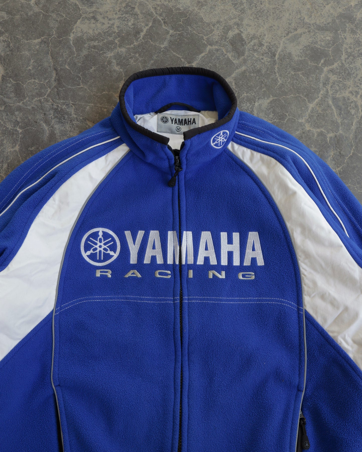 00s Yamaha Racing Two-Tone Fleece Full Zip Sweatshirt - M