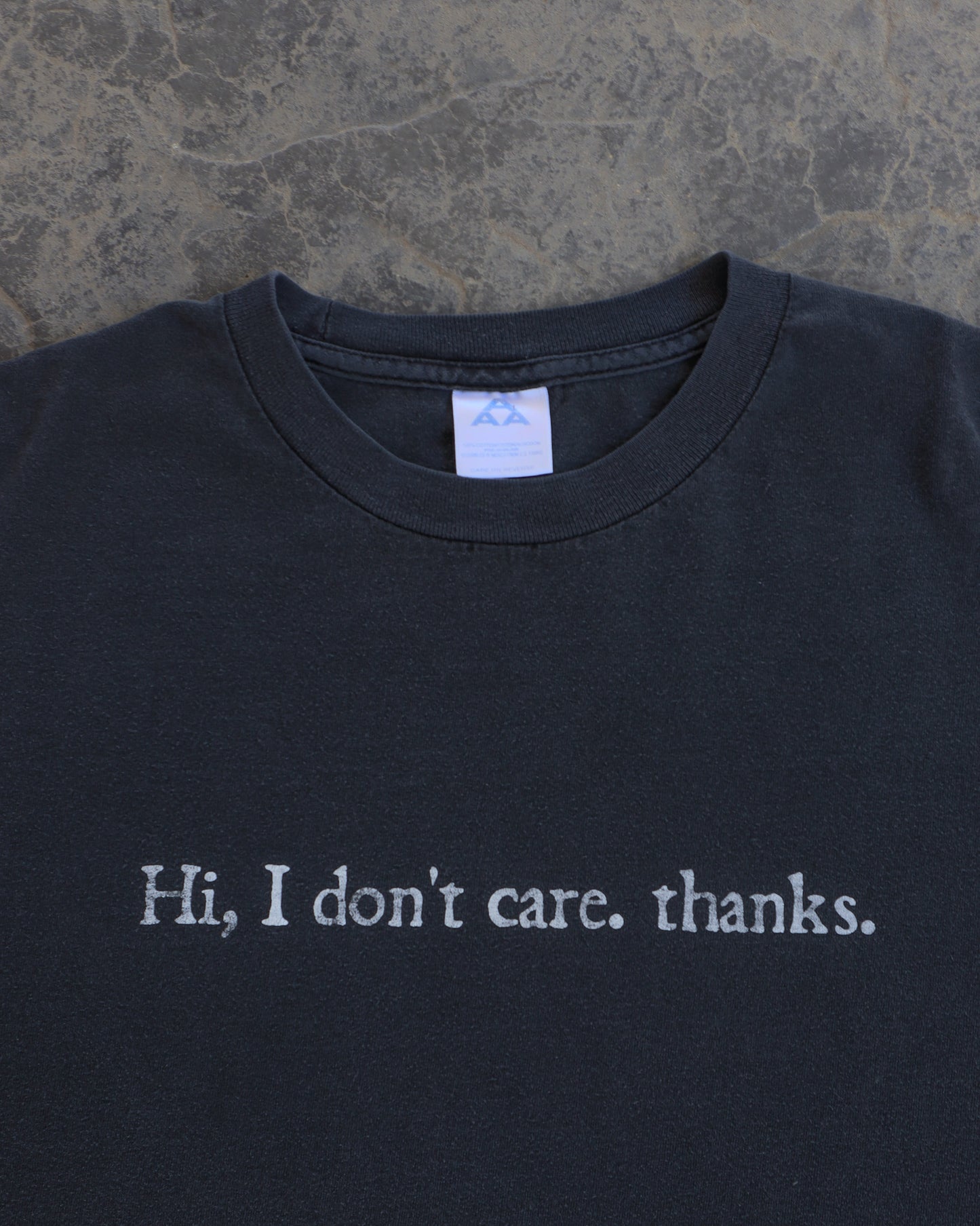 90s Hi, I Don't Care Quote Tee - XL