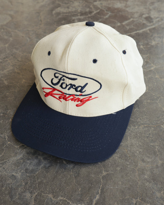 90s Ford Racing Snapback Hat - OS