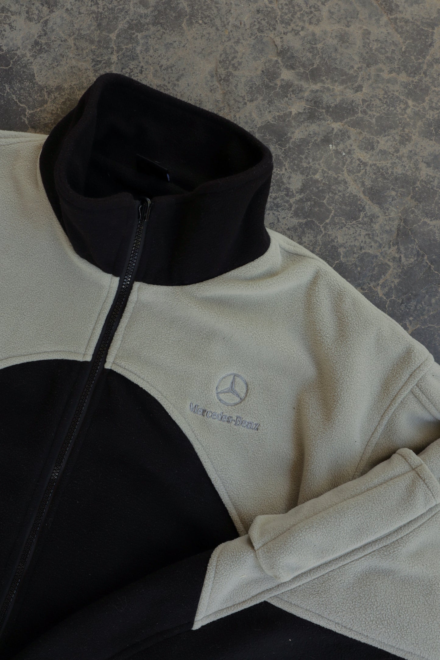 00s Mercedes Benz Full Zip Fleece Sweatshrt - M