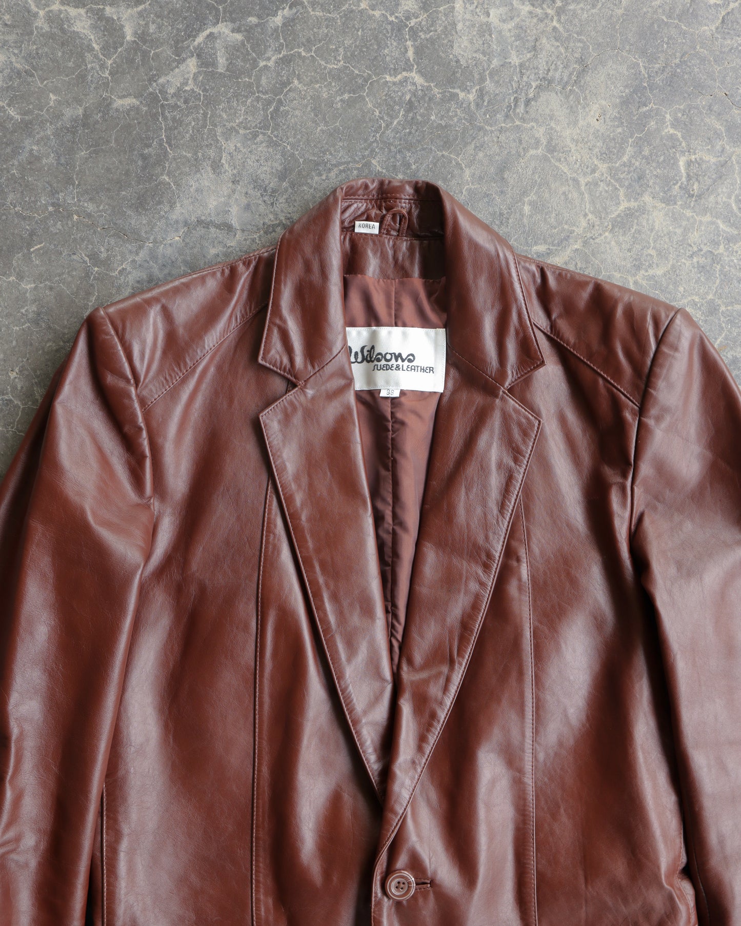 80s Wilson Burgundy Leather Trench Jacket - Women’s 38