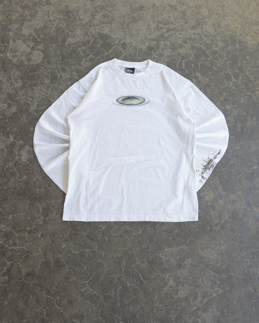 00s Oakley Long Sleeve White Shirt - L