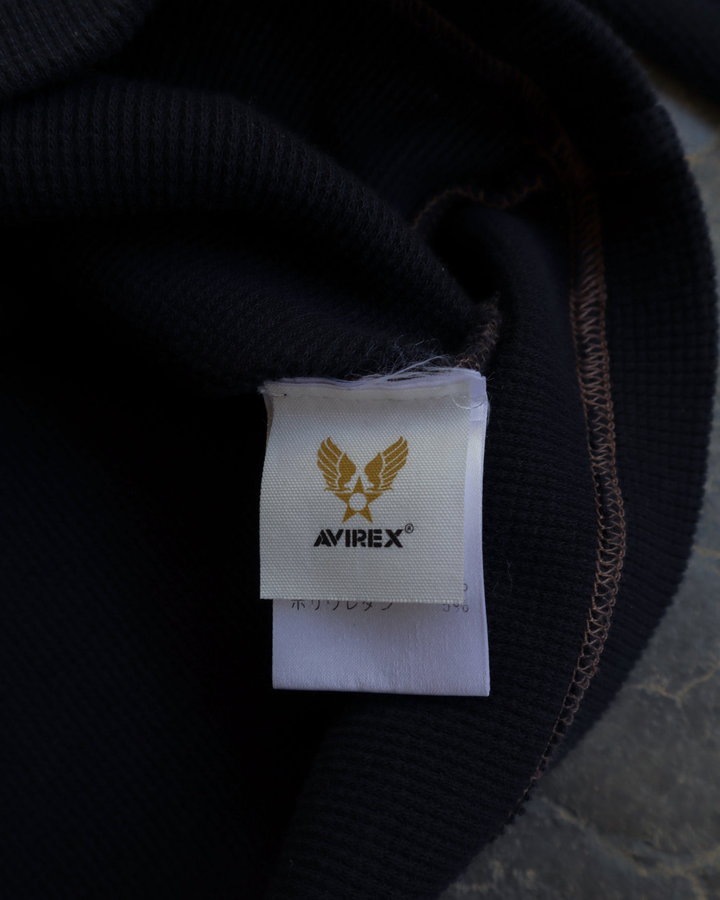 00s Avirex Last Call Navy Thermal Shirt  - L