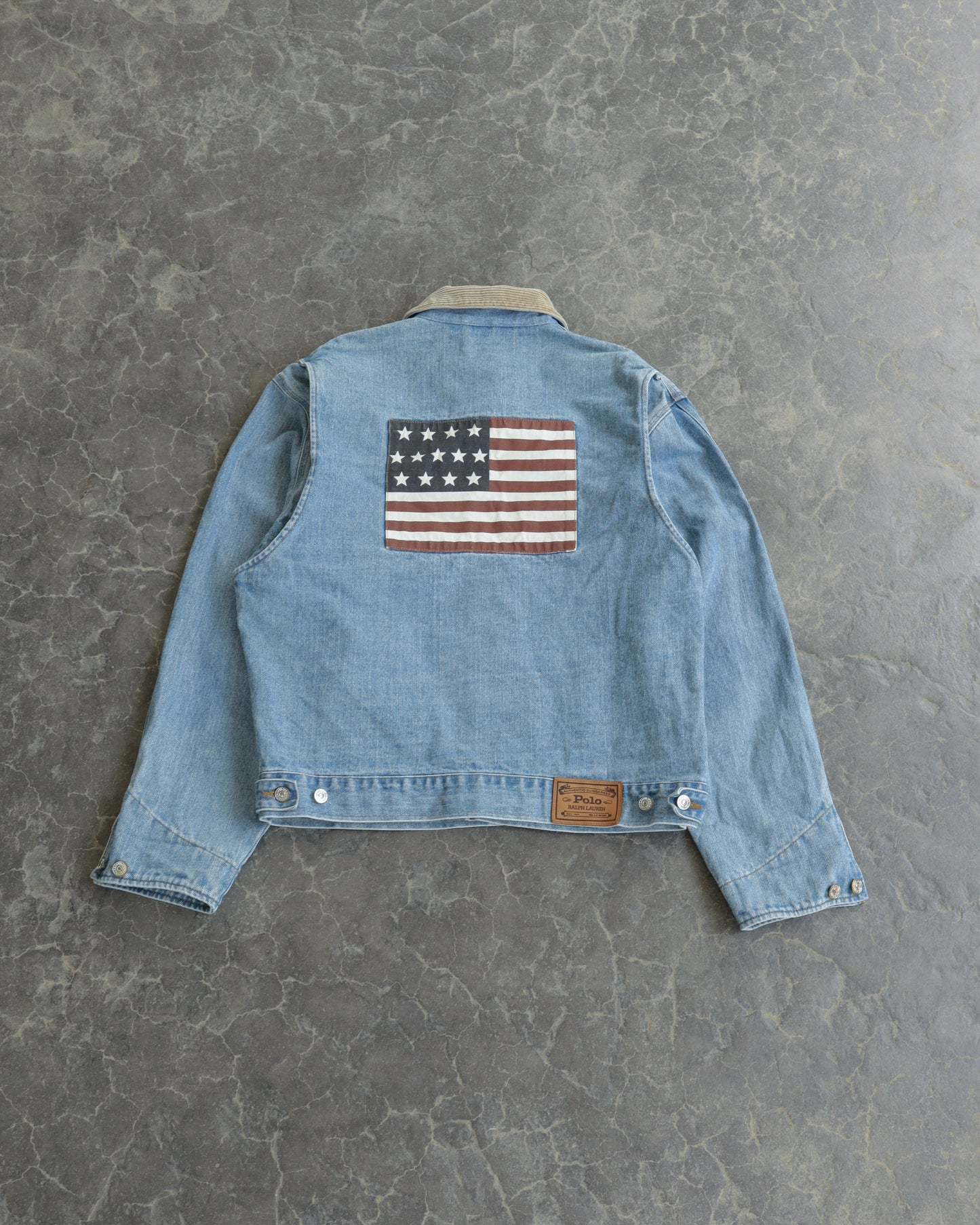 90s Polo USA Flag Jacket - M