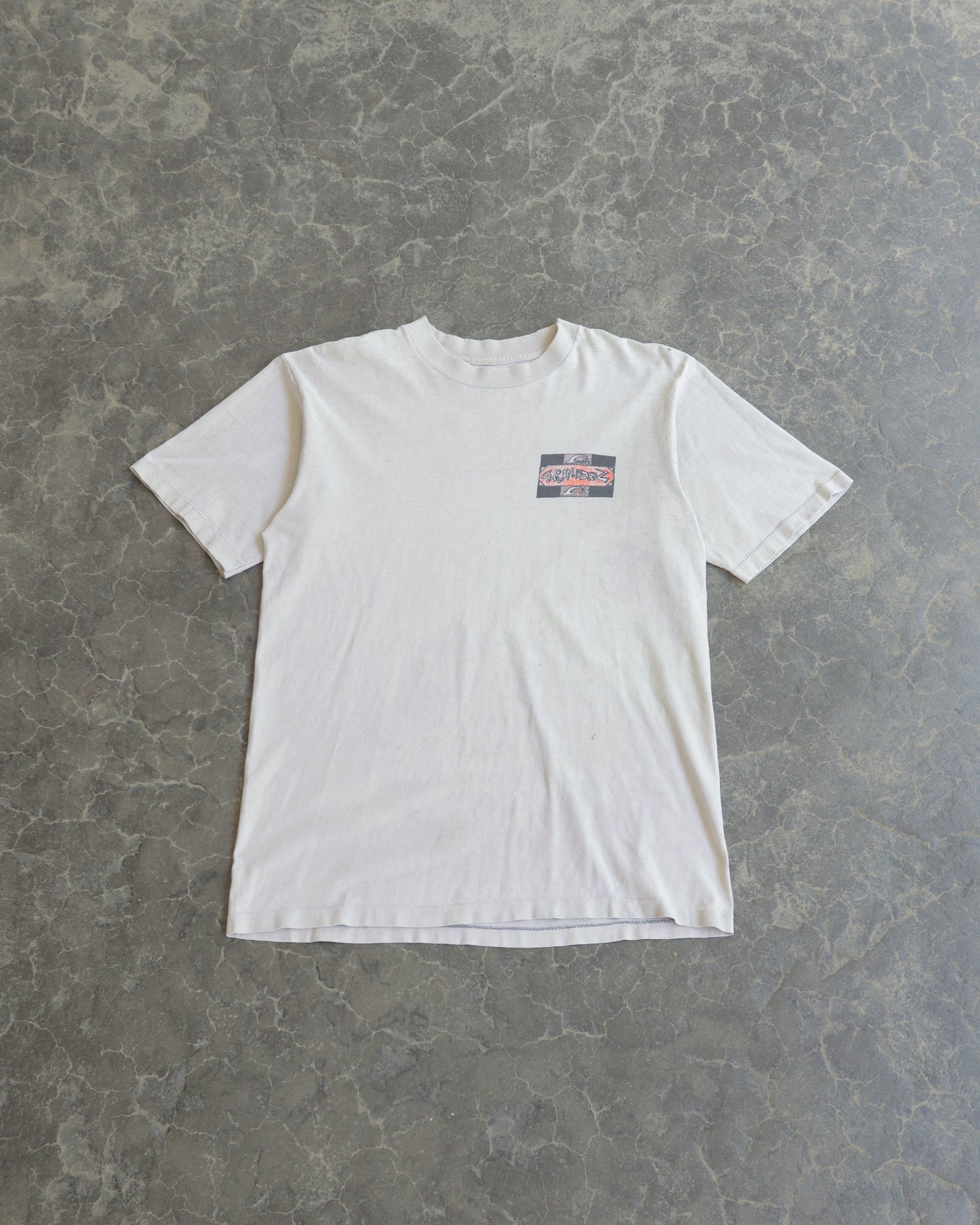 80s Quiksilver Grinderz Distressed Tee - M/L