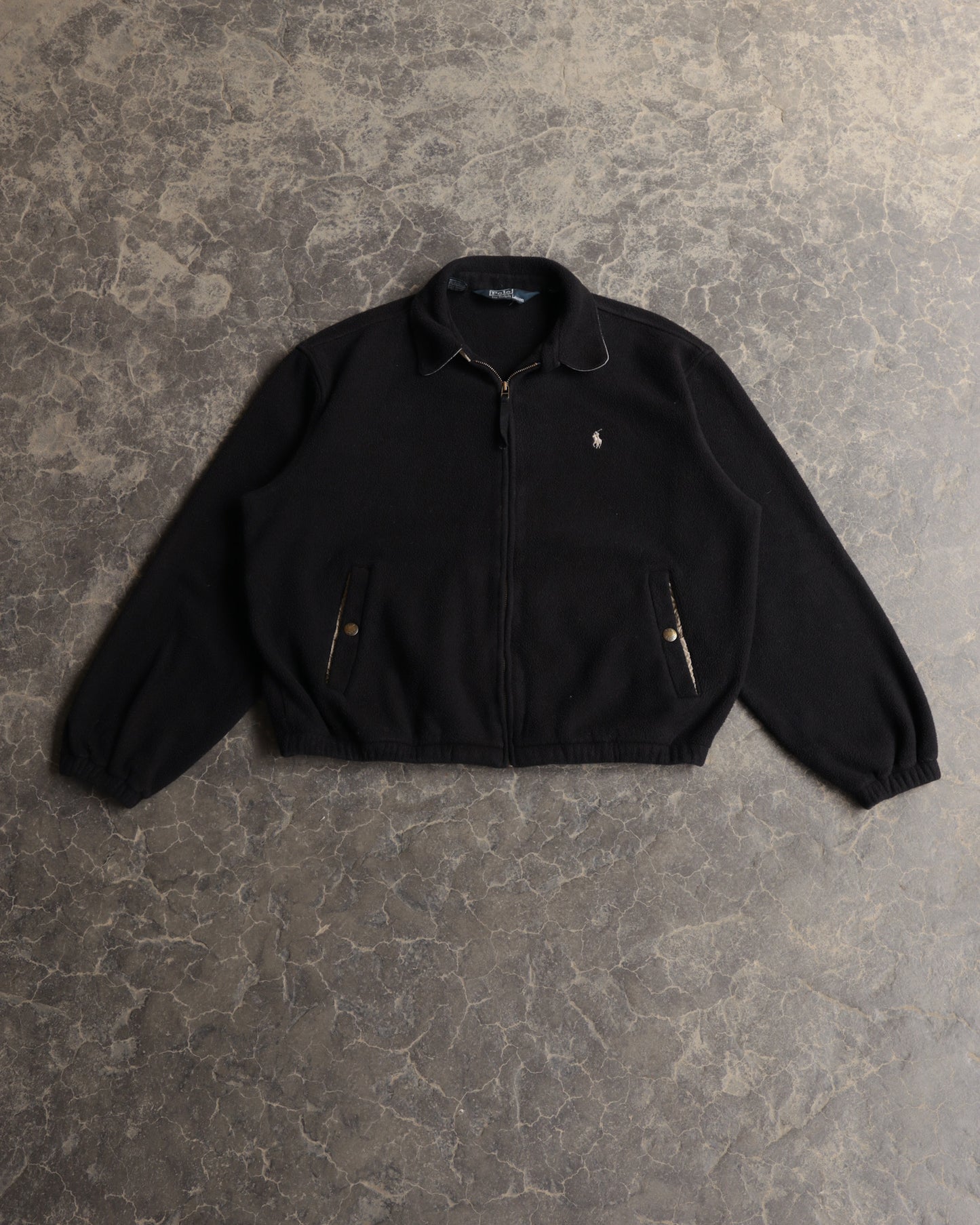 90s Polo Ralph Lauren Black Fleece Sweatshirt - L