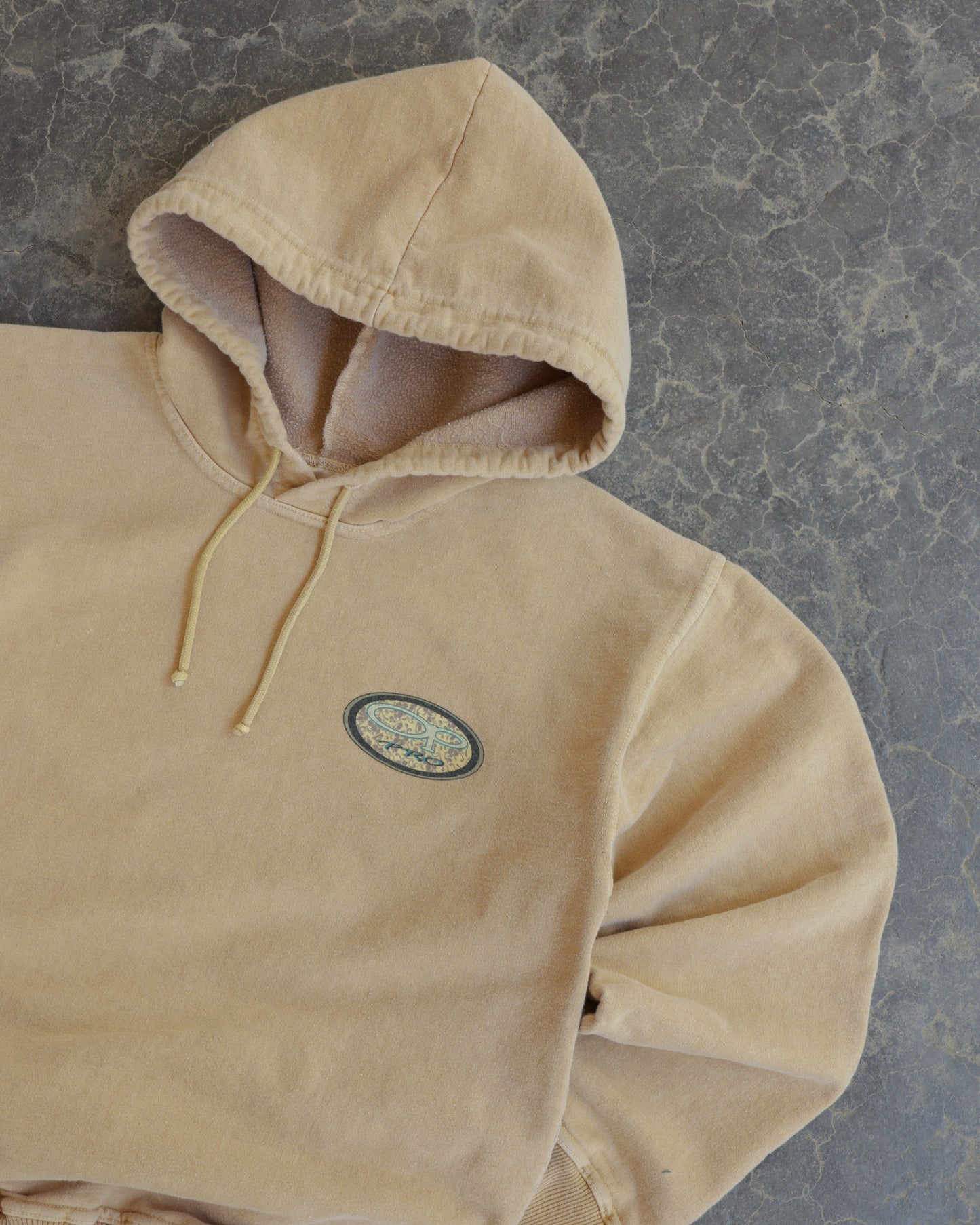 80s Ocean Pacific Pro Tan Boxy Hoodie  - M