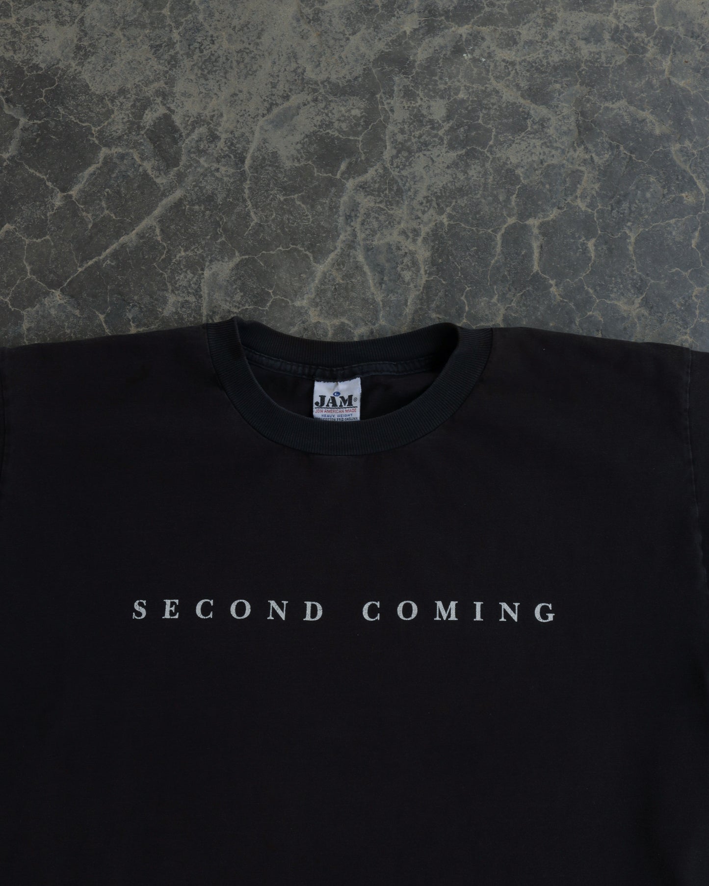 90s Second Coming Faded Black Tee -  L