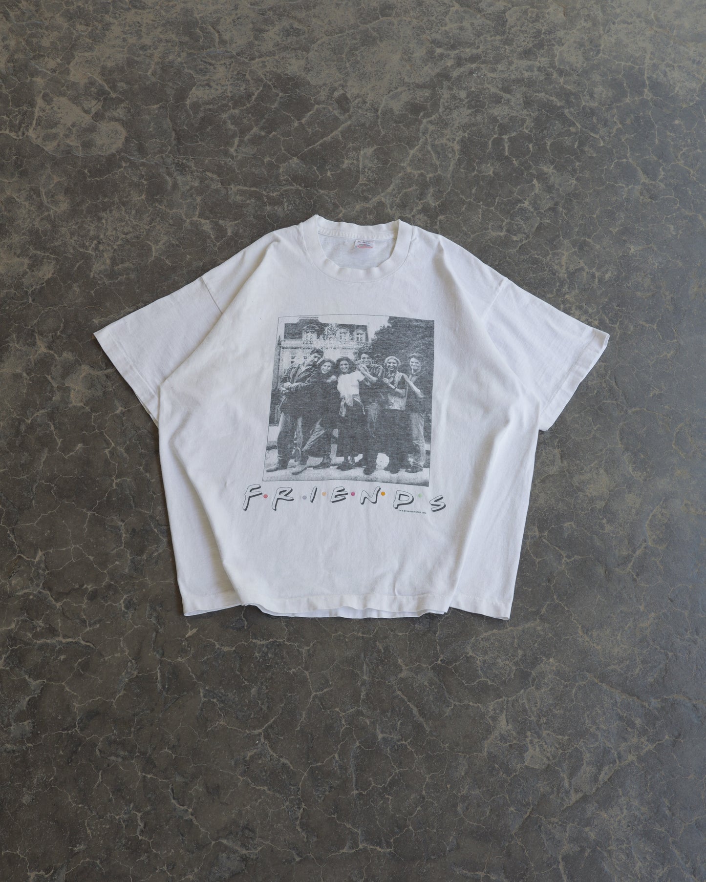 90s Friends Cast Boxy White Tee - XL