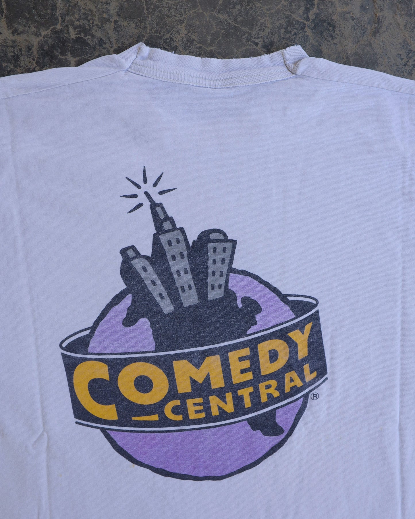 90s Comedy Central Logo White Tee - L/XL