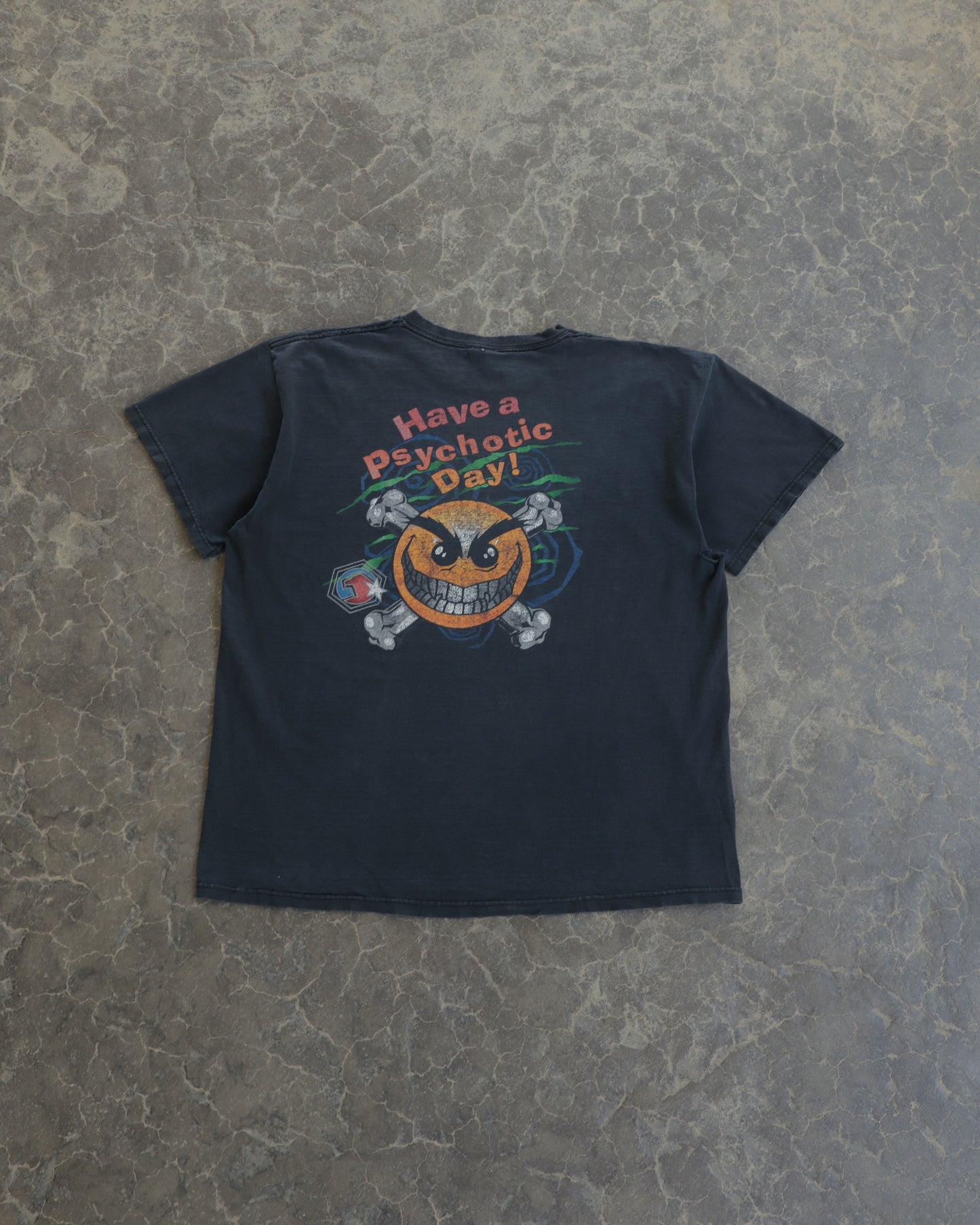 90s Psychotic Day Faded Tee -  L/XL