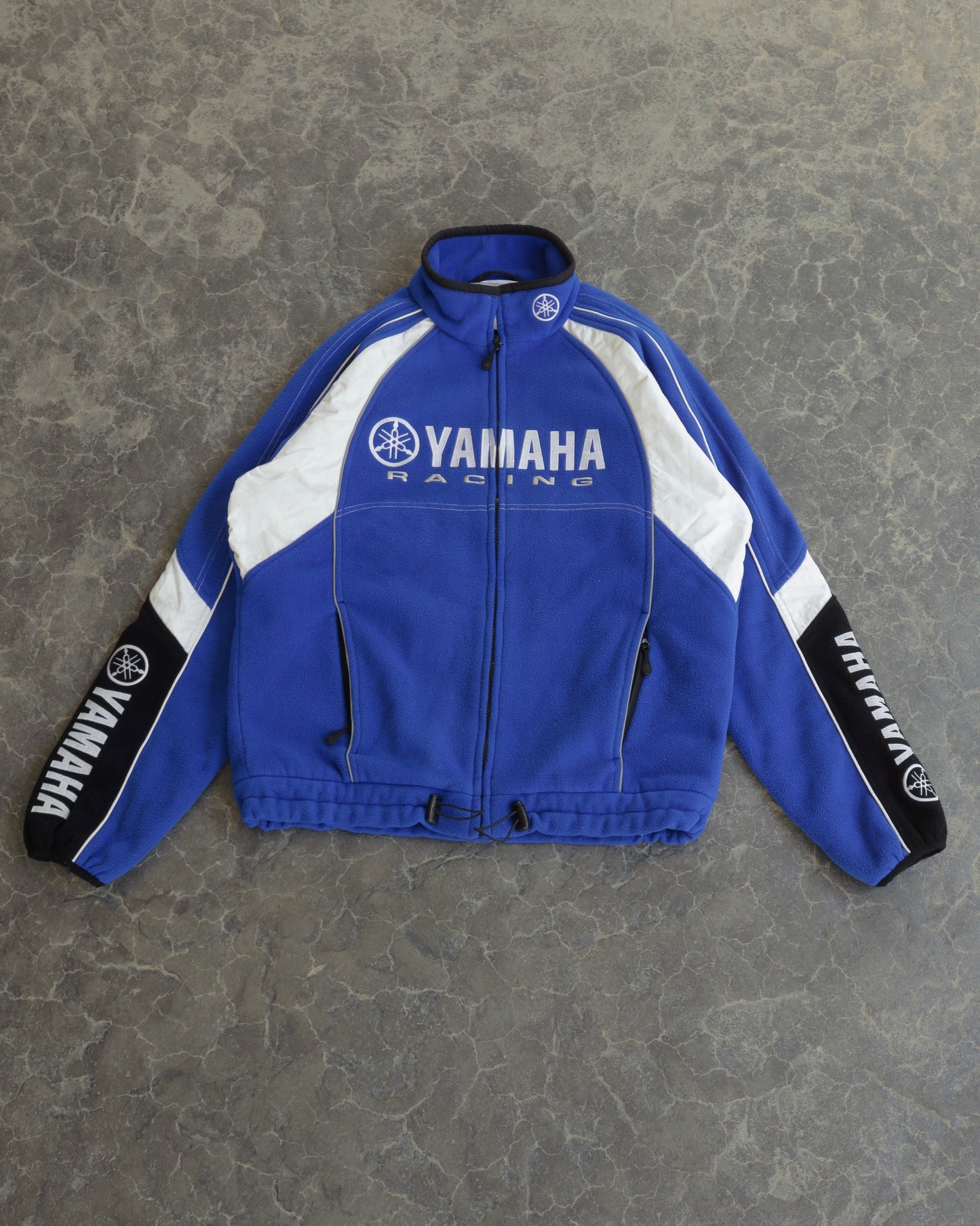 00s Yamaha Racing Two-Tone Fleece Full Zip Sweatshirt - M