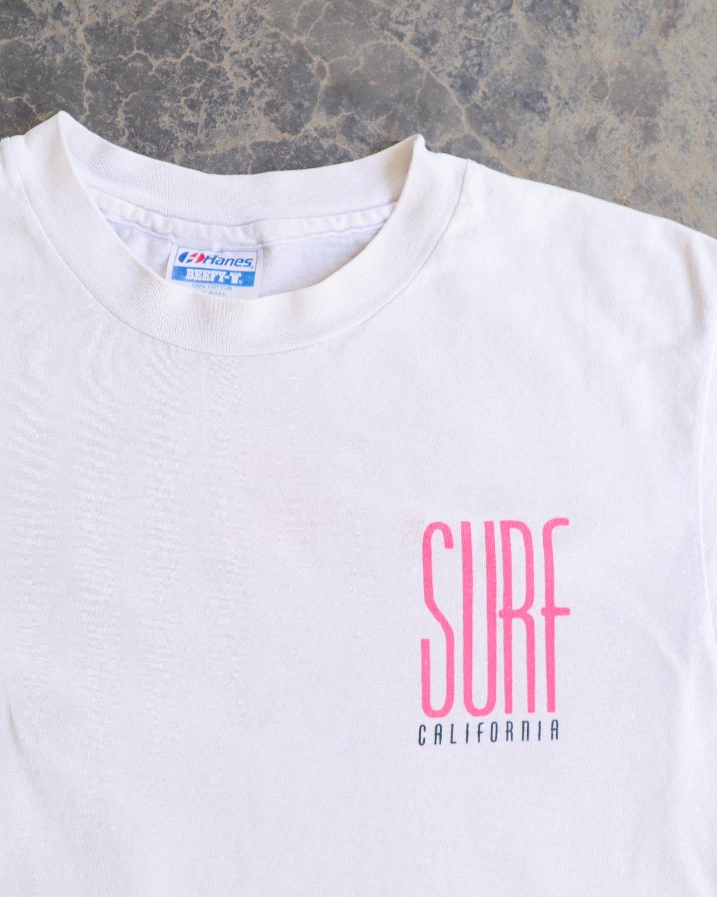 80s Surf California Santa Cruz White T shirt - M