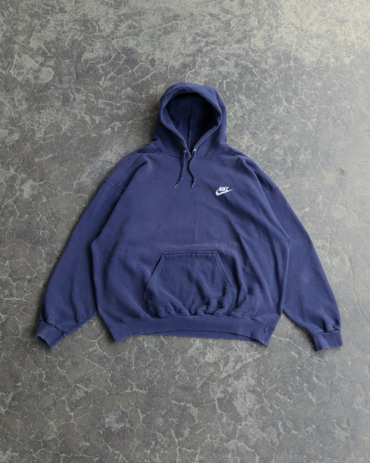 90s Nike Faded Navy Hoodie - XL