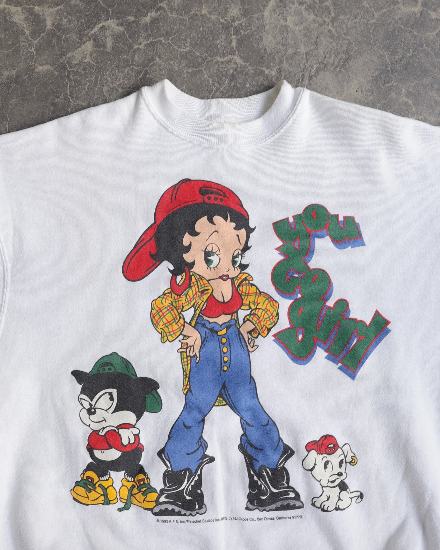 90s Betty Boop Street Crewneck Sweatshirt - XL