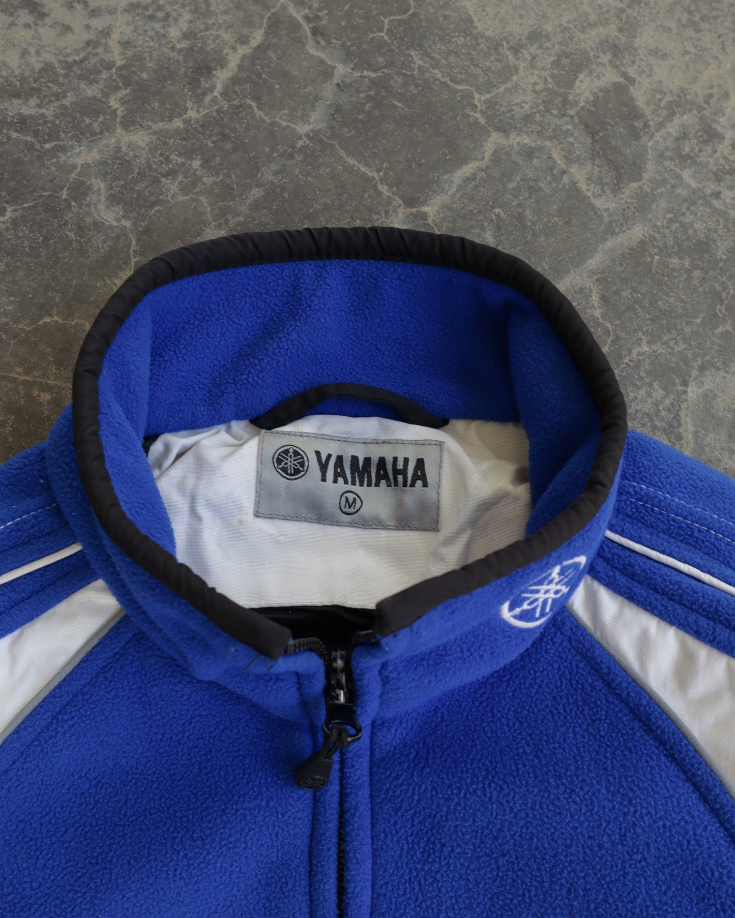 00s Yamaha Racing Two-Tone Fleece Full Zip Sweatshirt - M