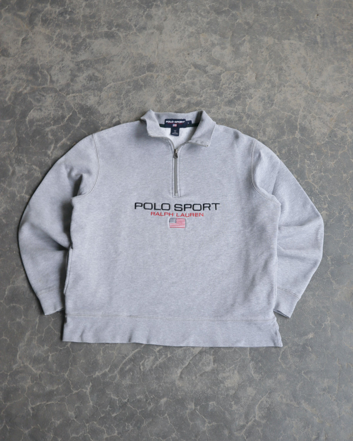 90s Polo Sport Quarter Zip Sweatshirt - L