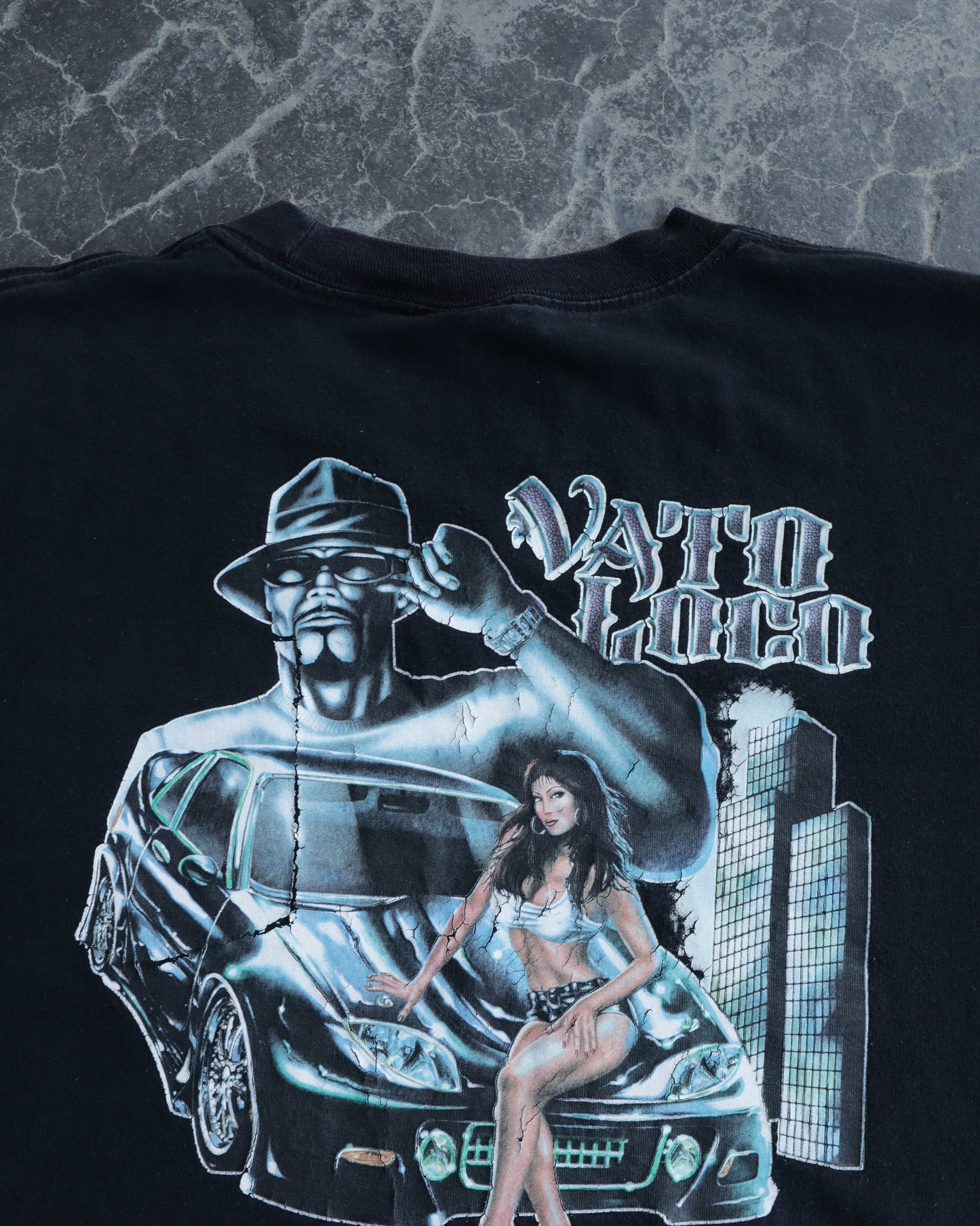 90s Vato Loco Pocket Tee - L